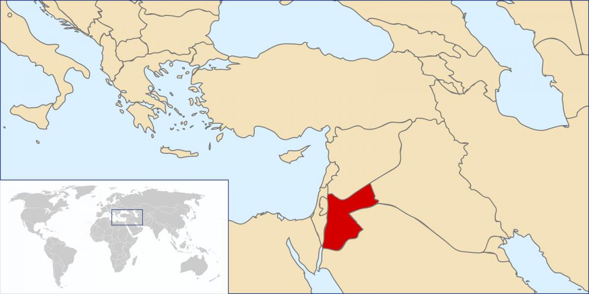 იორდანიის in მსოფლიო რუკა