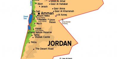 იორდანიის ქალაქების რუკა