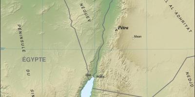 რუკა Jordan აჩვენებს petra