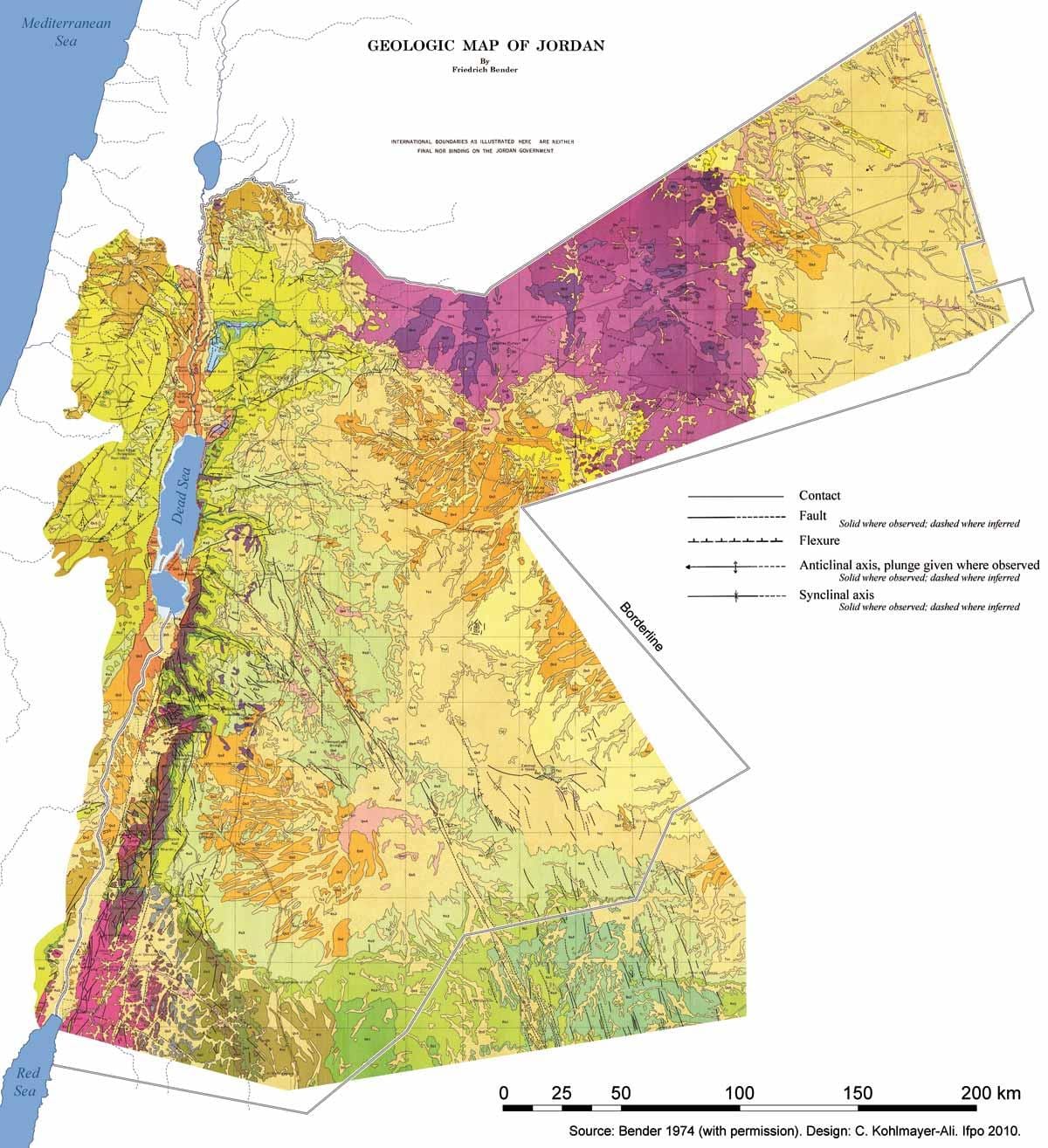 რუკა Jordan გეოლოგიის