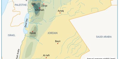 რუკა Jordan გეოგრაფია