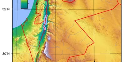 რუკა Jordan დონიდან